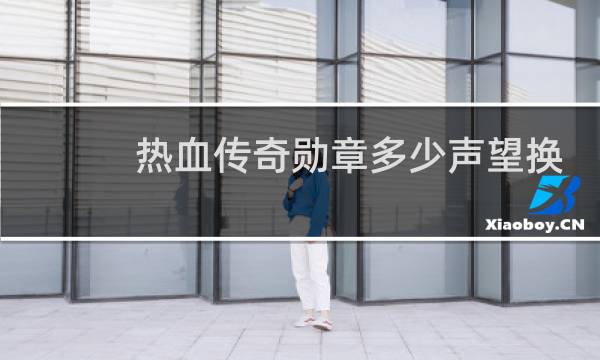 热血传奇勋章多少声望换