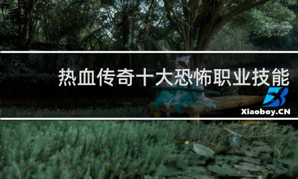 热血传奇十大恐怖职业技能