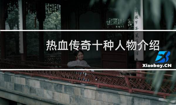 热血传奇十种人物介绍