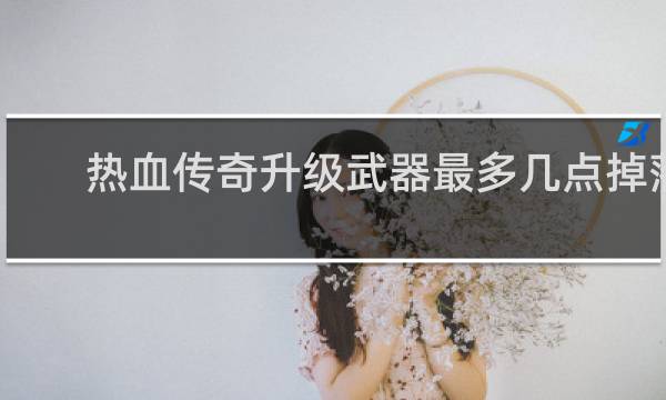 热血传奇升级武器最多几点掉落