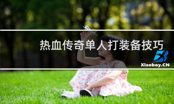 热血传奇单人打装备技巧