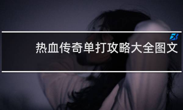 热血传奇单打攻略大全图文