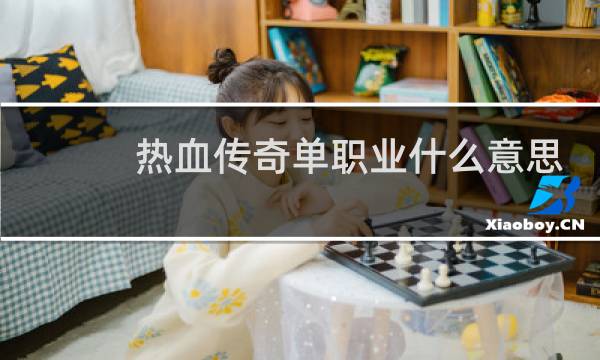 热血传奇单职业什么意思