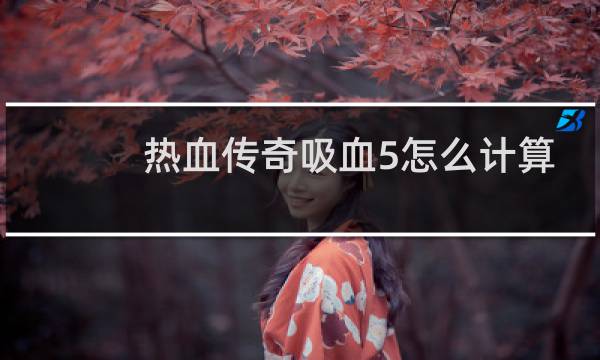 热血传奇吸血5怎么计算