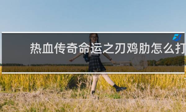 热血传奇命运之刃鸡肋怎么打