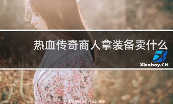 热血传奇商人拿装备卖什么