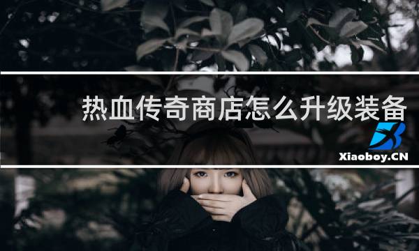 热血传奇商店怎么升级装备