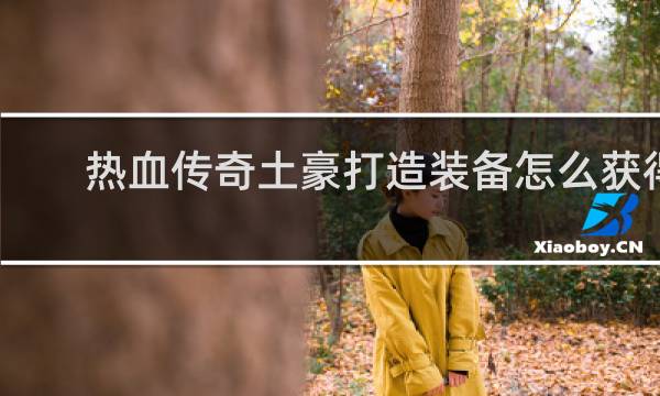 热血传奇土豪打造装备怎么获得