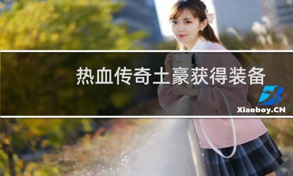 热血传奇土豪获得装备