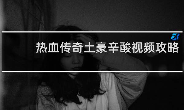热血传奇土豪辛酸视频攻略