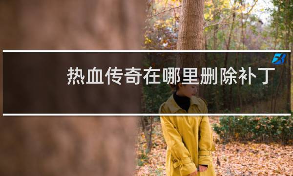 热血传奇在哪里删除补丁