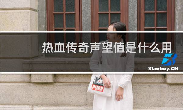 热血传奇声望值是什么用