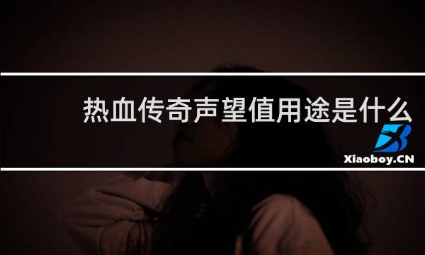 热血传奇声望值用途是什么