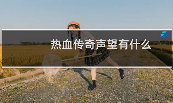 热血传奇声望有什么