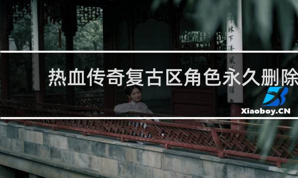 热血传奇复古区角色永久删除