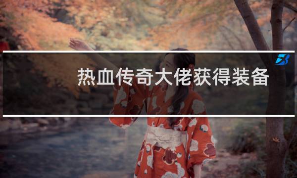 热血传奇大佬获得装备