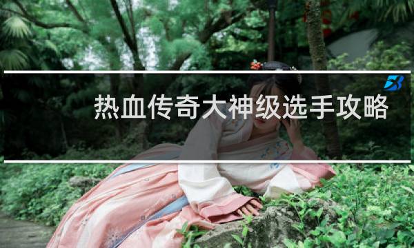 热血传奇大神级选手攻略