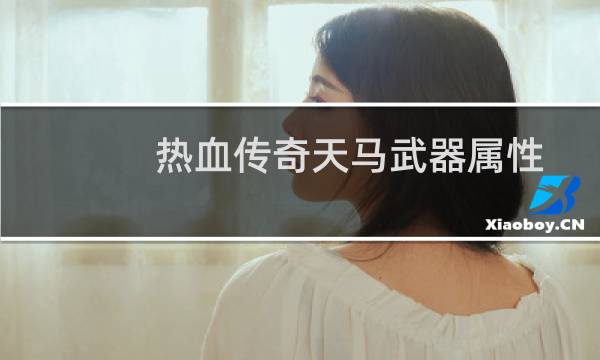 热血传奇天马武器属性