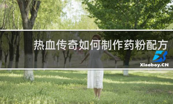 热血传奇如何制作药粉配方