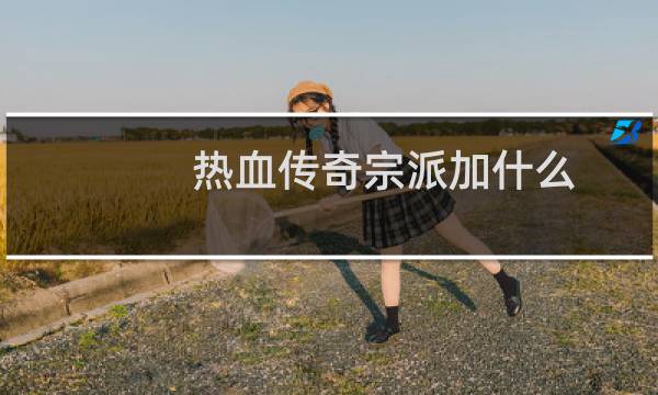 热血传奇宗派加什么