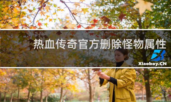 热血传奇官方删除怪物属性