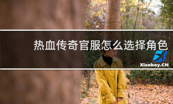 热血传奇官服怎么选择角色