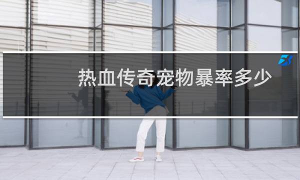热血传奇宠物暴率多少