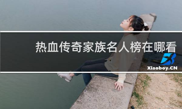 热血传奇家族名人榜在哪看