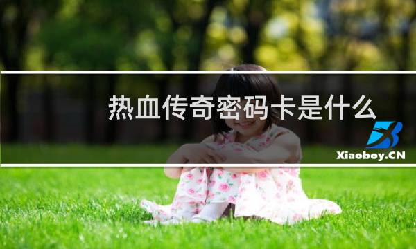 热血传奇密码卡是什么