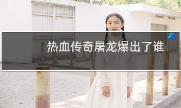 热血传奇屠龙爆出了谁