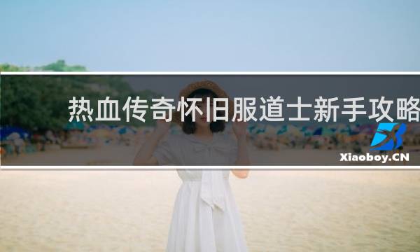 热血传奇怀旧服道士新手攻略