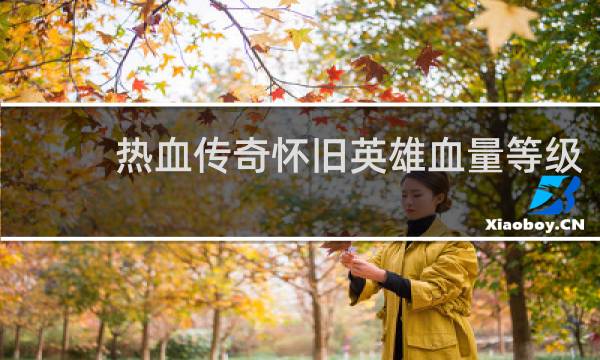 热血传奇怀旧英雄血量等级