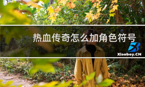 热血传奇怎么加角色符号