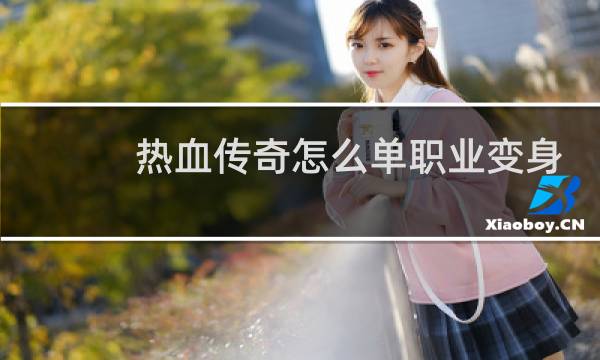 热血传奇怎么单职业变身