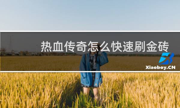 热血传奇怎么快速刷金砖