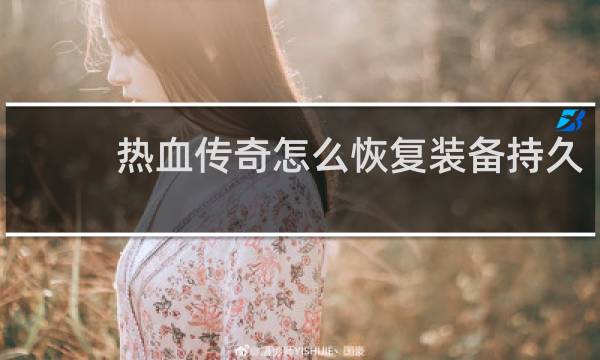 热血传奇怎么恢复装备持久