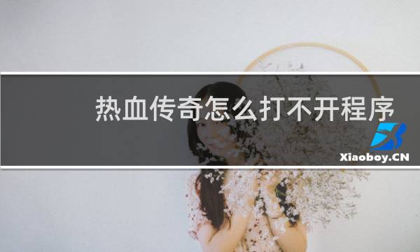 热血传奇怎么打不开程序