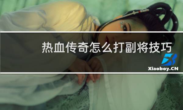 热血传奇怎么打副将技巧