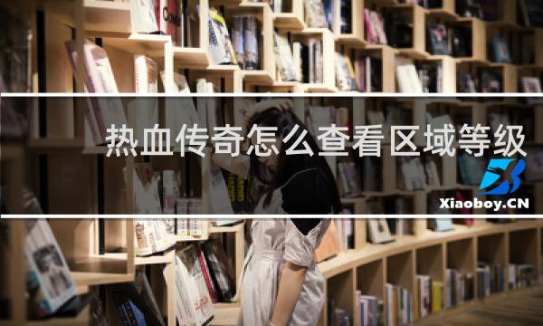 热血传奇怎么查看区域等级