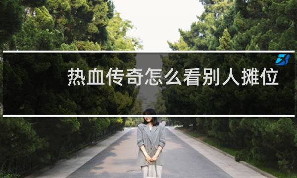 热血传奇怎么看别人摊位