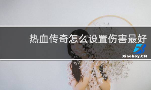 热血传奇怎么设置伤害最好