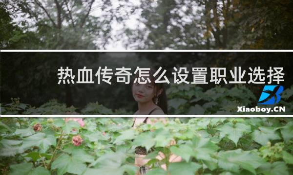 热血传奇怎么设置职业选择