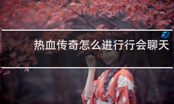 热血传奇怎么进行行会聊天