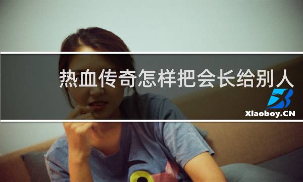 热血传奇怎样把会长给别人