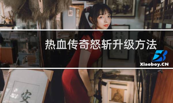 热血传奇怒斩升级方法