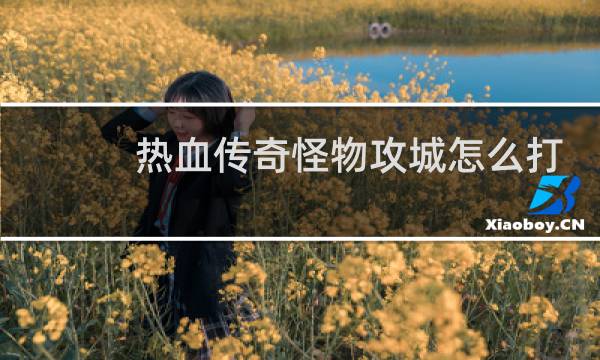 热血传奇怪物攻城怎么打