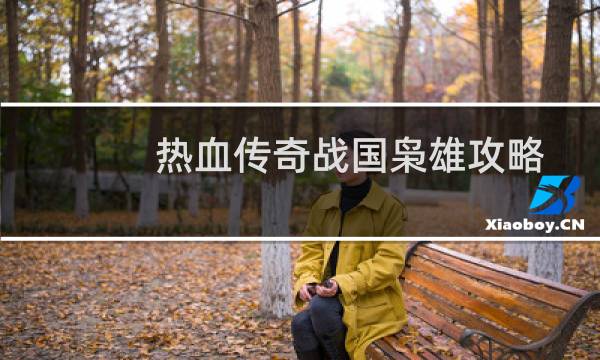 热血传奇战国枭雄攻略
