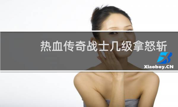 热血传奇战士几级拿怒斩