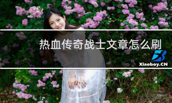 热血传奇战士文章怎么刷