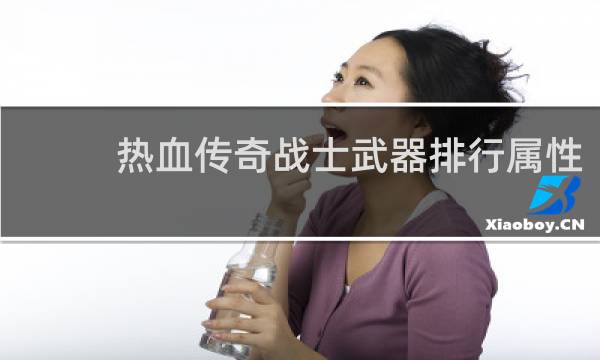 热血传奇战士武器排行属性